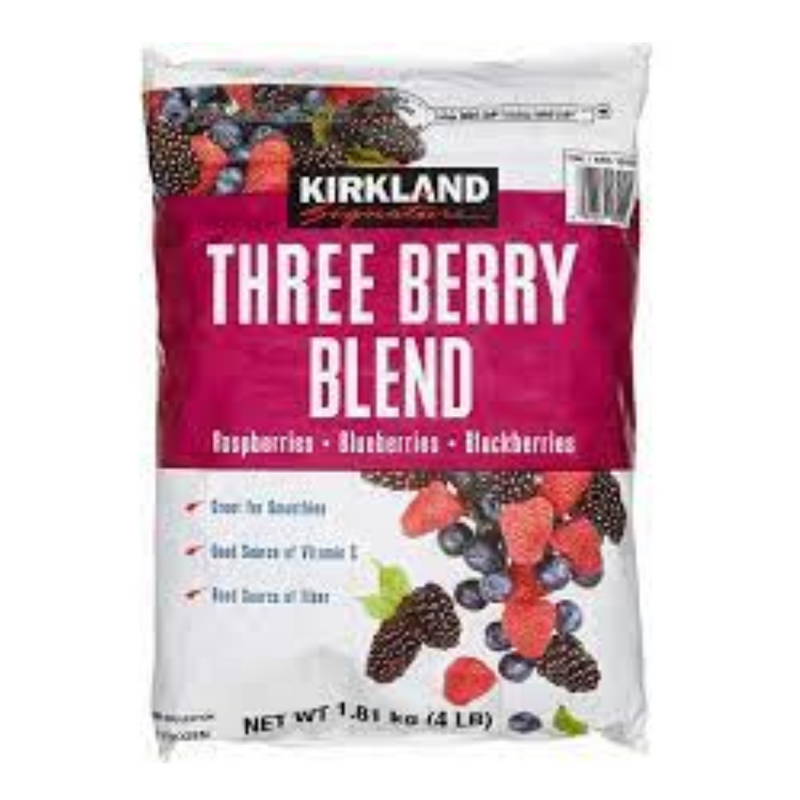 Three Berry Blend Kirkland Raspberries-Blueberries-Blackberries 1.8kg