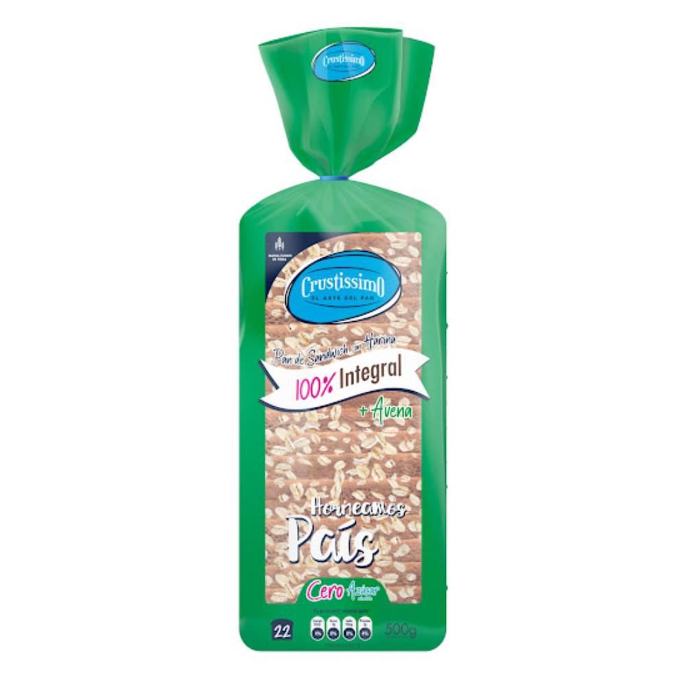 Crustissimo Pan Integral + Avena 500 gr