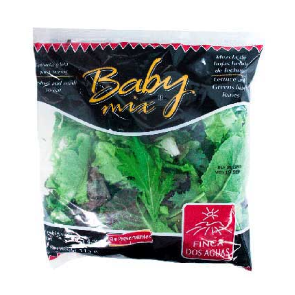 Baby Mix Mezcla de Hojas Bebes de Lechugas Finca Dos Aguas 125g