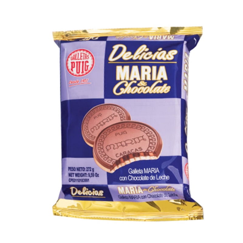 Galletas Maria Puig Delicias Con Chocolate De Leche 8 Paquetes Total 272gr