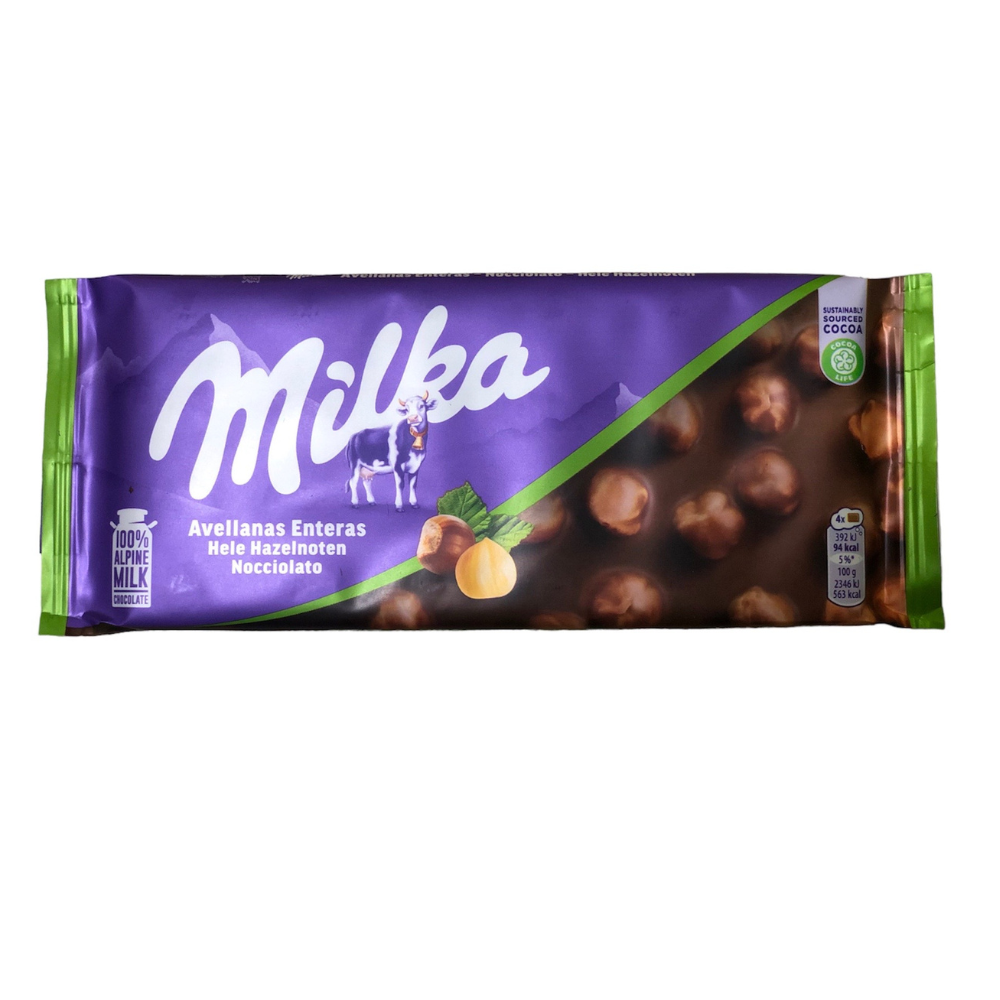 Chocolate De Avellanas Enteras Milka 100gr