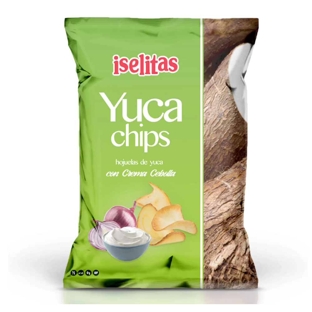 ISELITAS YUCA CHIPS CREMA/CEBOLLA 180GR
