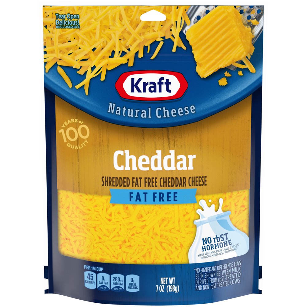 Queso Kraft Cheddar Fat Free Shedded 198gr