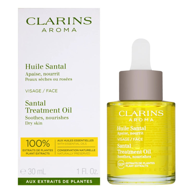 Clarins Aroma Santal Treatment Oil Soothes Nourishes Dry Skin 30ml