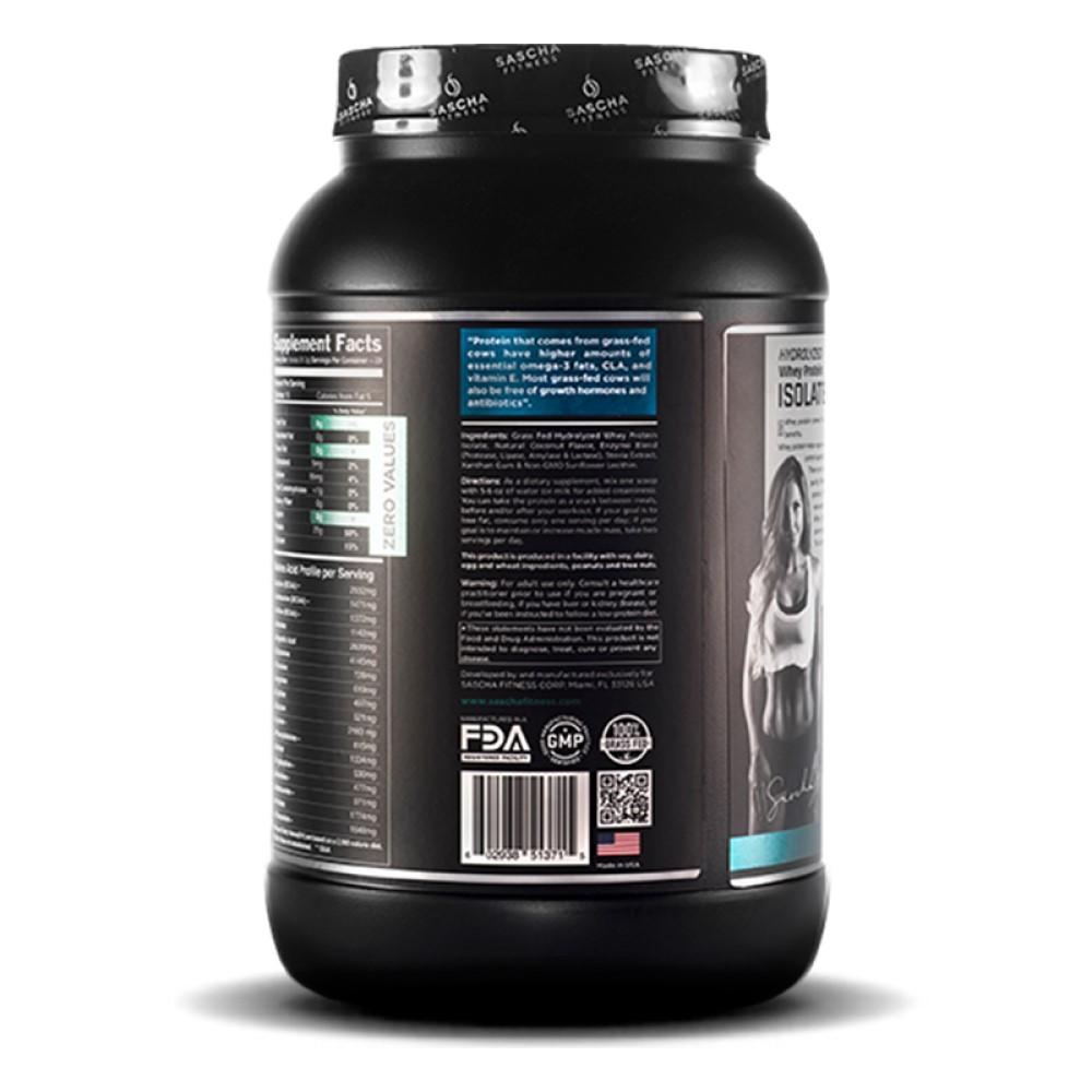 Whey Protein Hidrolizada Isolate by Sascha Fitness sabor Coconut 907g - Madison Center