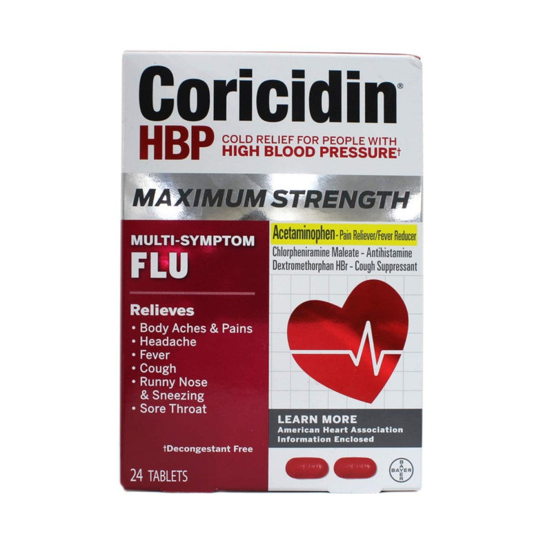 Coricidin Maximum Strength Multi Symptom Flu 24Tablets