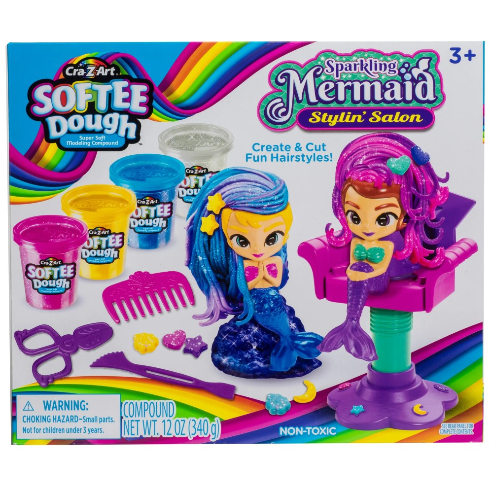 Cra-Z-Art Softee Dough Sparking Mermaid Stylin Salon 3+ 425g