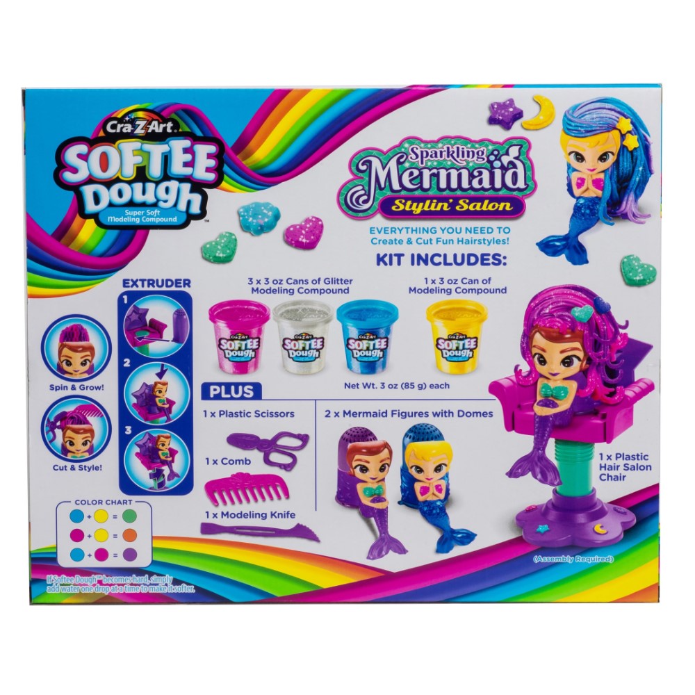 Cra-Z-Art Softee Dough Sparking Mermaid Stylin Salon 3+ 425g