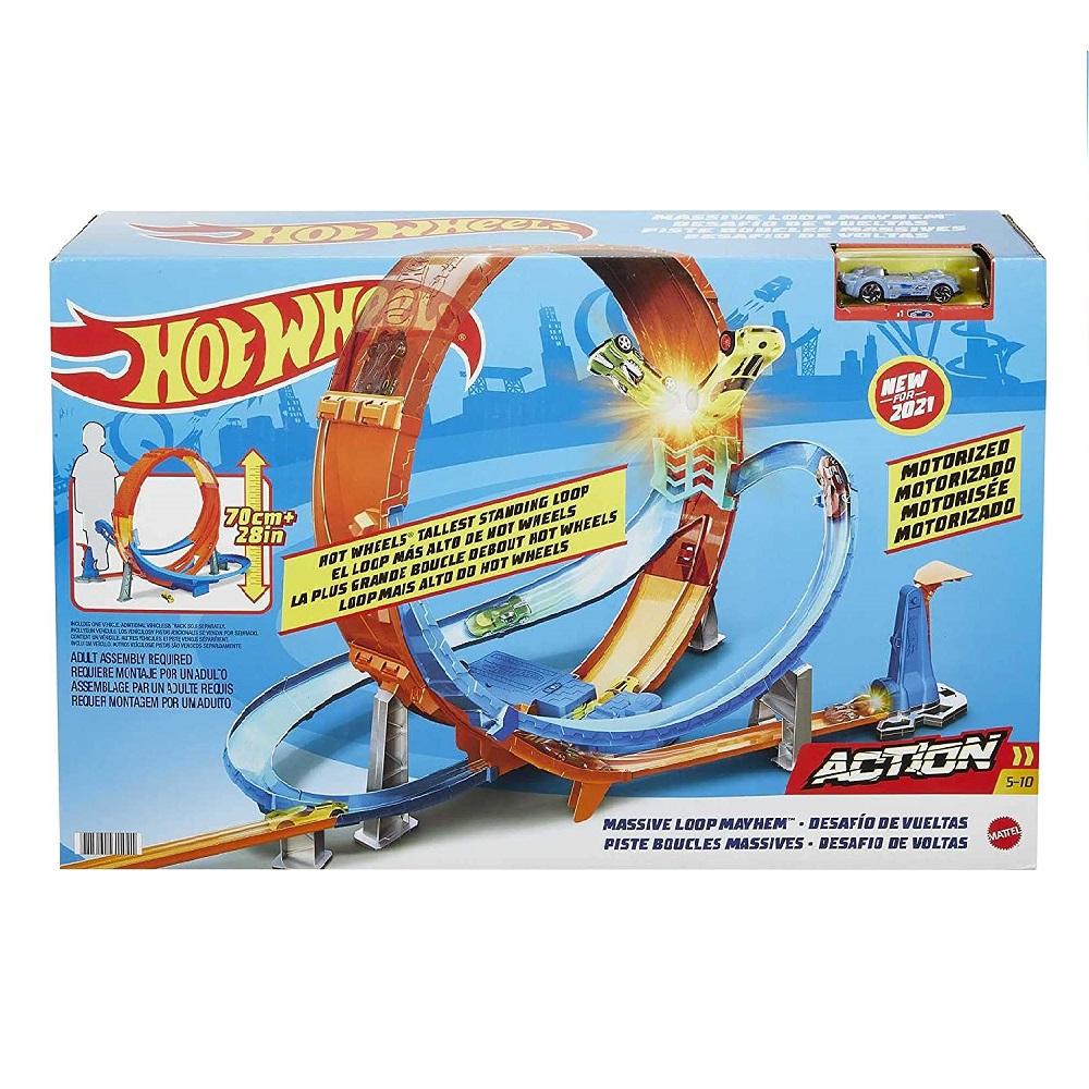 Hot Wheels Massive  70 cm de alto Motorizada Desafio de Vueltas 5-10 (Grande)