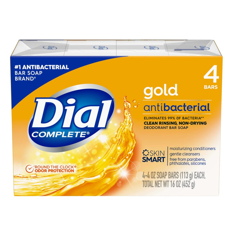 Dial Jabon 4 Und Bar Soap Advanced Clean Antibacterial Gold 113gr c/u