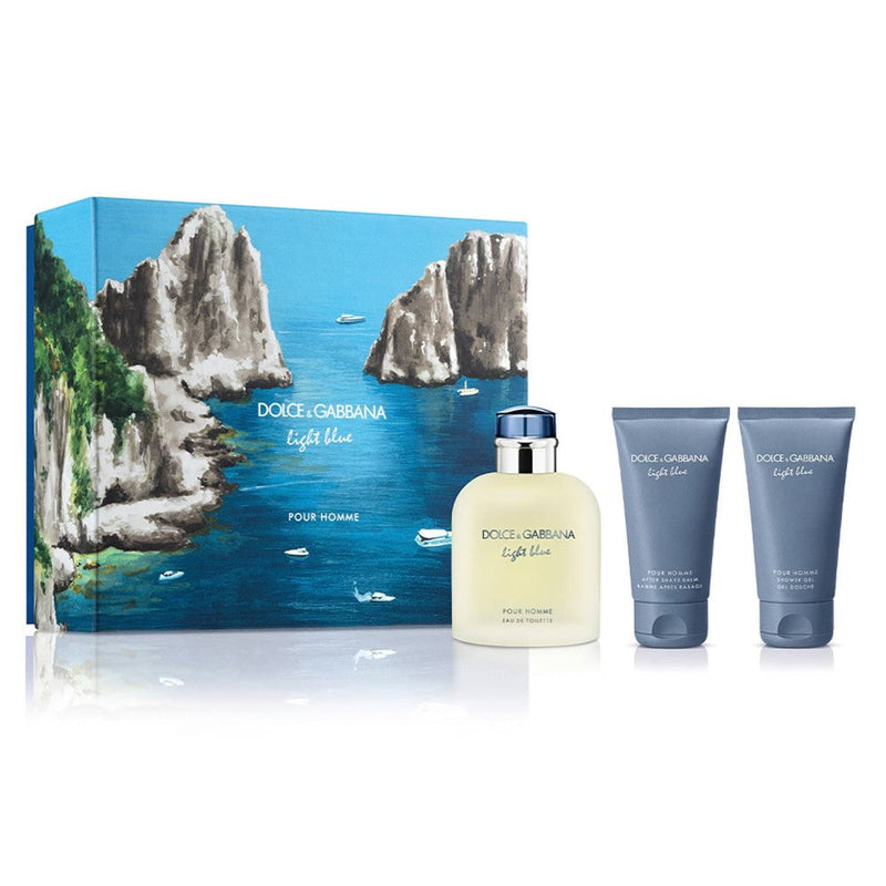 Dolce & Gabbana Light Blue Set De Regalo Eau de Toilette 125ml+After Shave 75ml+Shower Gel 50ml For Men