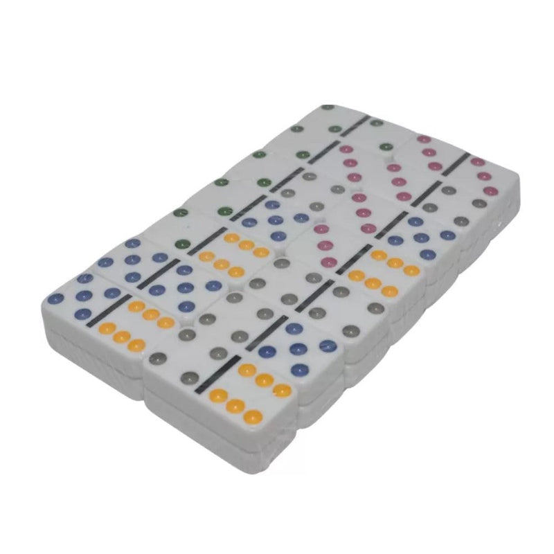 Domino Double Six Color Dot 28 Tiles With Colored Pips