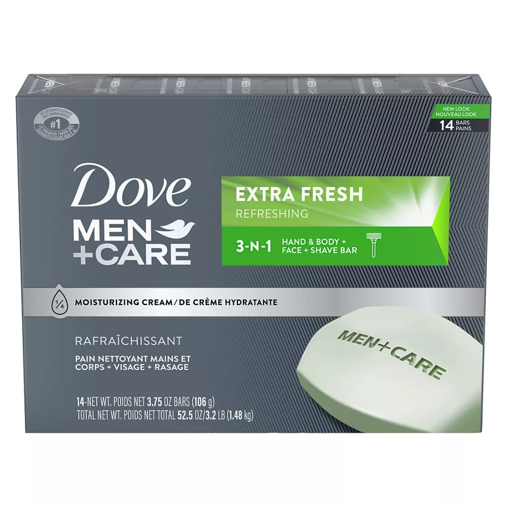 Dove 14 Barras Men Care Extra Fresh 1.48kg