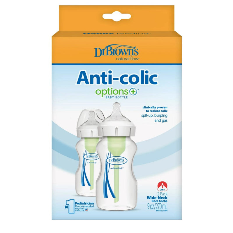 Biberones Dr.Brownʹs Anti-colic Options 2Pack Boca Ancha 270ml
