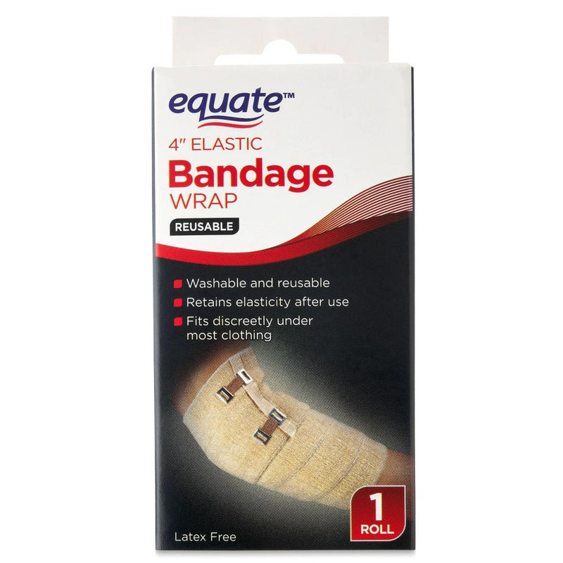 Vendaje Equate Bandage Wrap Reusable 4" Elastic Latex Free