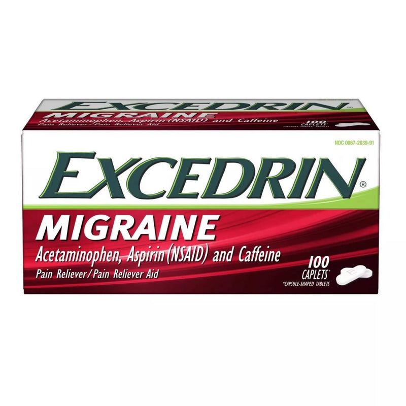 Excedrin Migraine Acetaminophen Aspirin and Caffeine 100 caplets