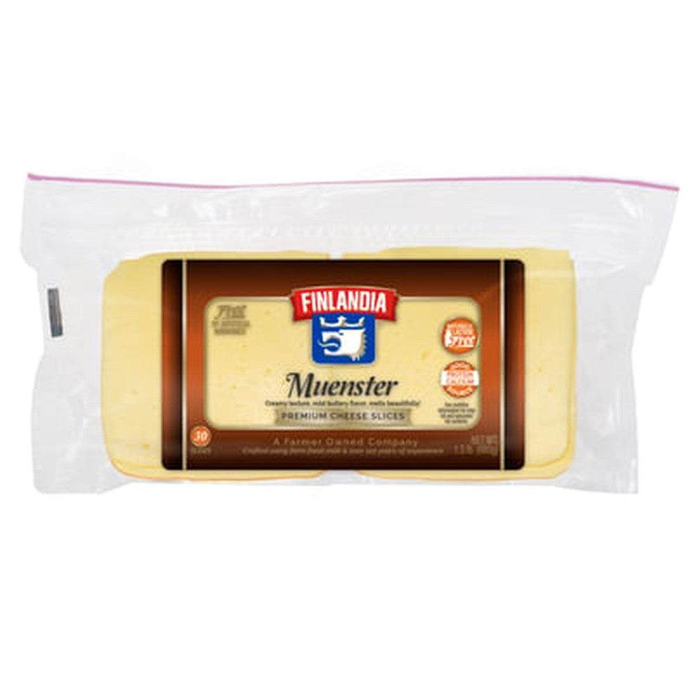 Queso Finlandia Muenster Premium Cheese Slices Creamy Texture 907g