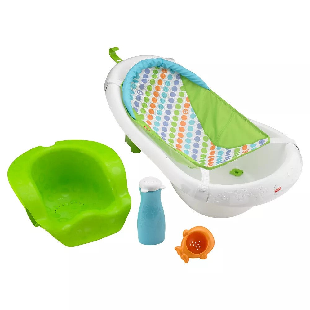 Fisher Price Bañera De Lujo 4 in 1 Blanco y Verde