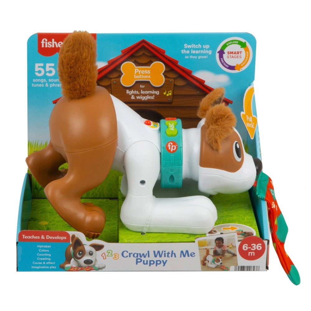 Fisher Price Crawl With Me Puppy 6-36meses