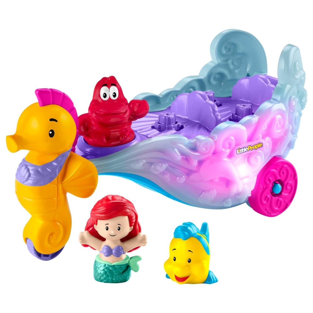 Fisher Price Disney Princess Carruaje Maritimo Con Luces y Sonidos De Ariel 1½-5year