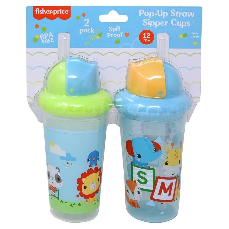 Fisher Price Pop Straw Sipper Cups 2 Pack 12m+