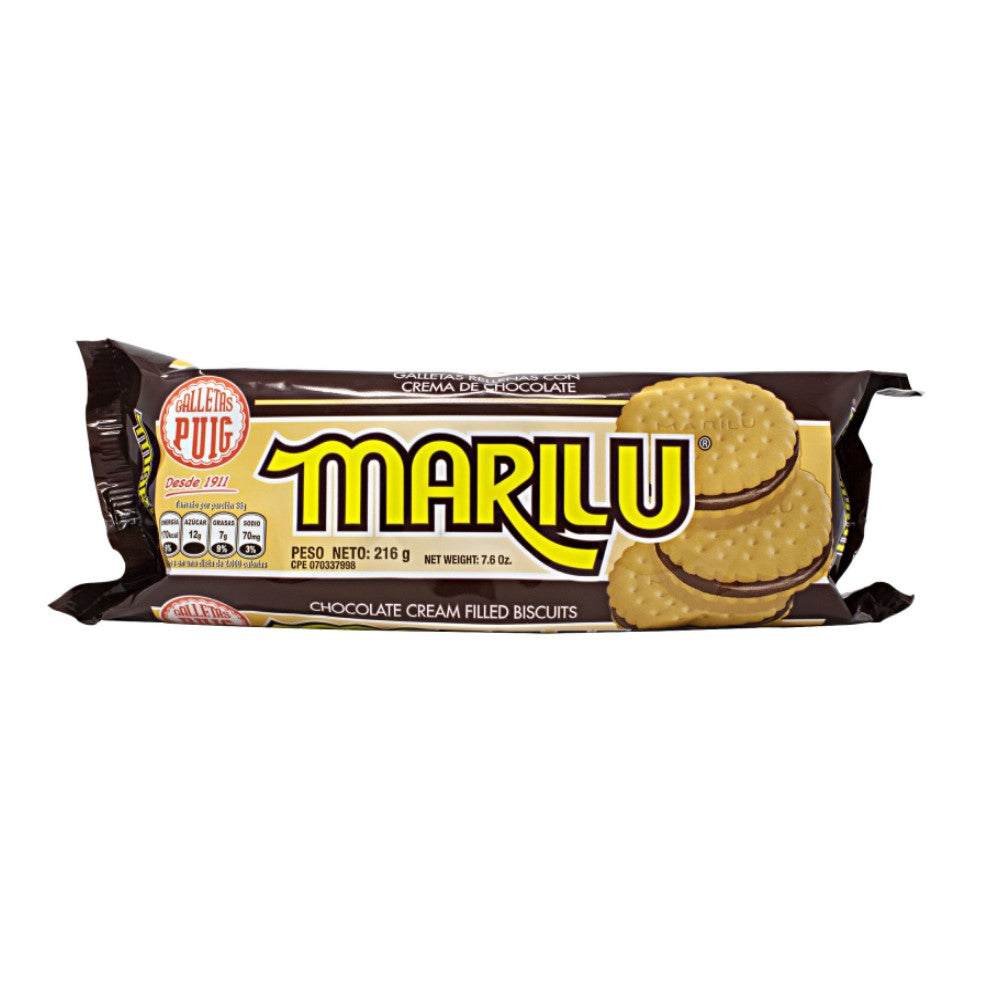 Galletas Marilu Puig de Chocolate 6 Paquetes Individuales 216g