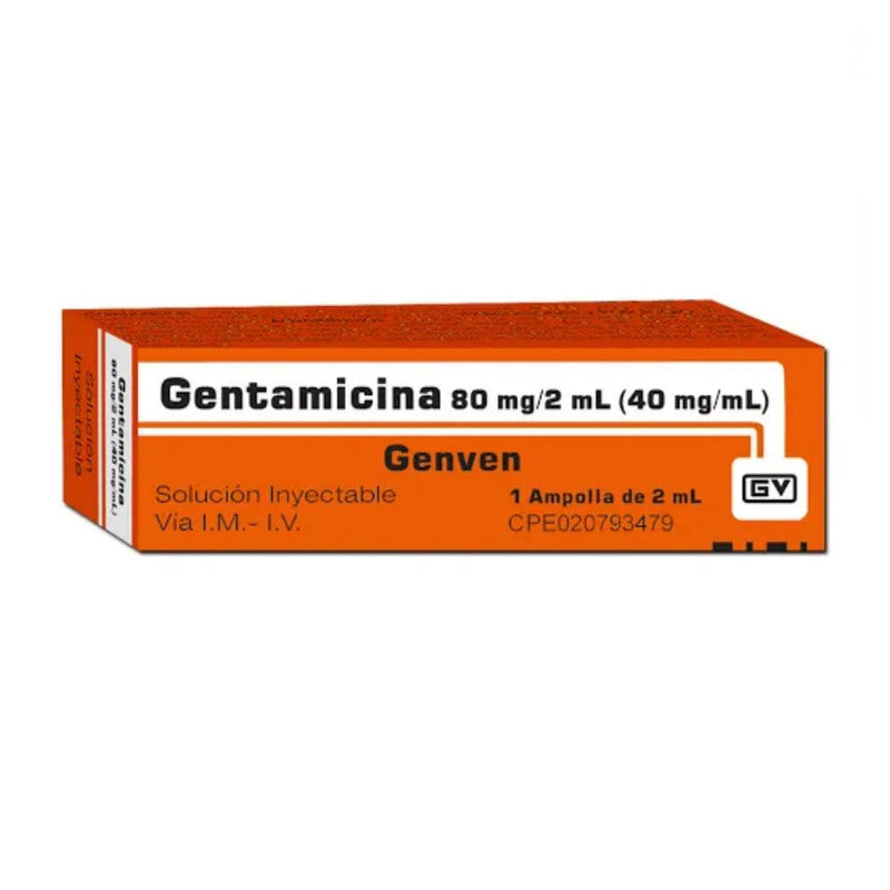 Gentamicina 80mg/2ml De Genven 1 Ampolla De 2ml