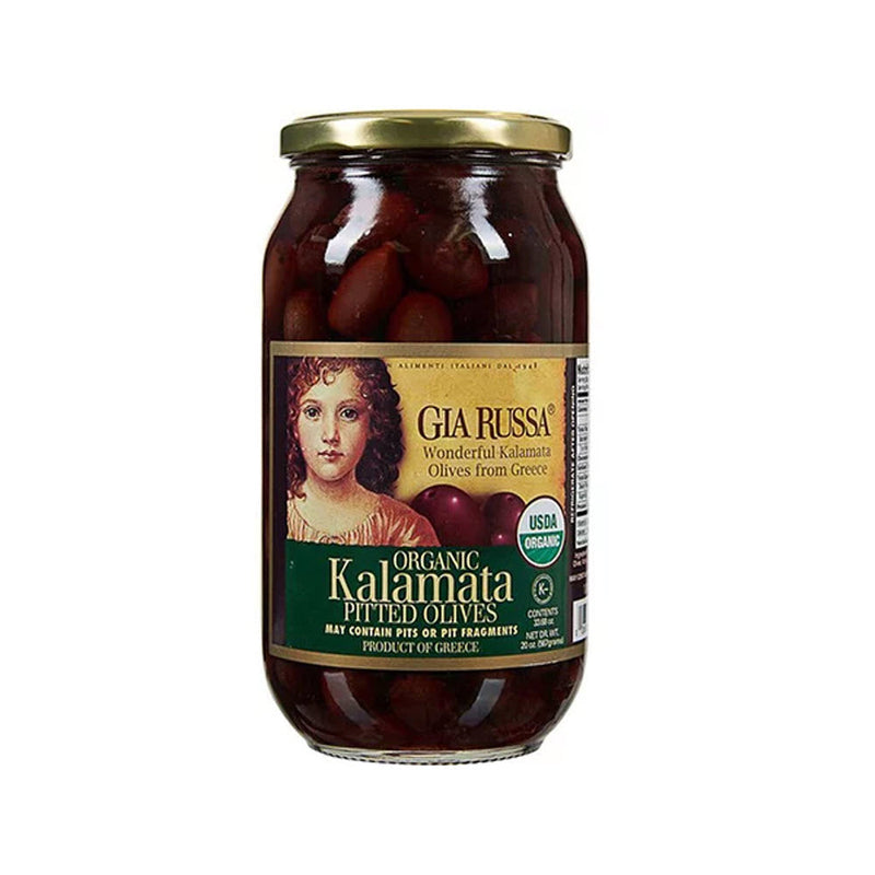 Aceitunas Kalamata Gia Russa Organic  Pitted Olives 567g