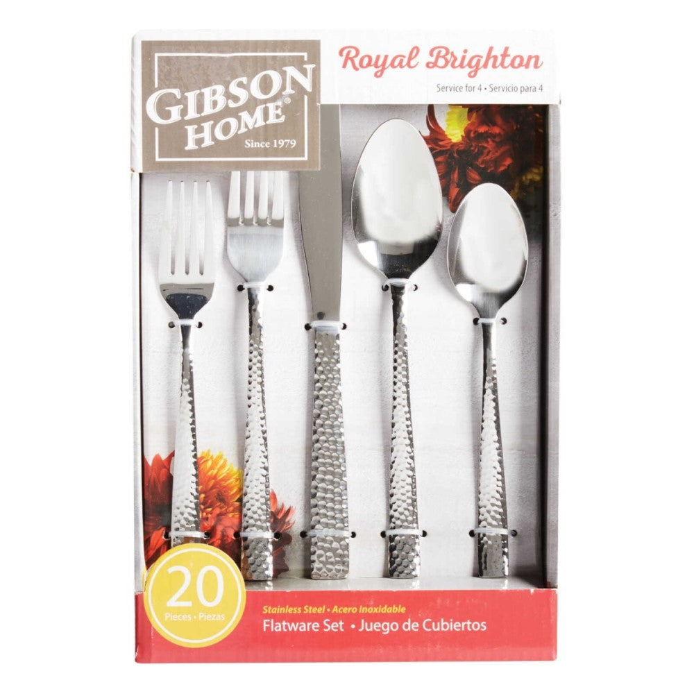 Set De Cubiertos 20 Piezas Gibson Home Acero Inoxidable Royal Brighton