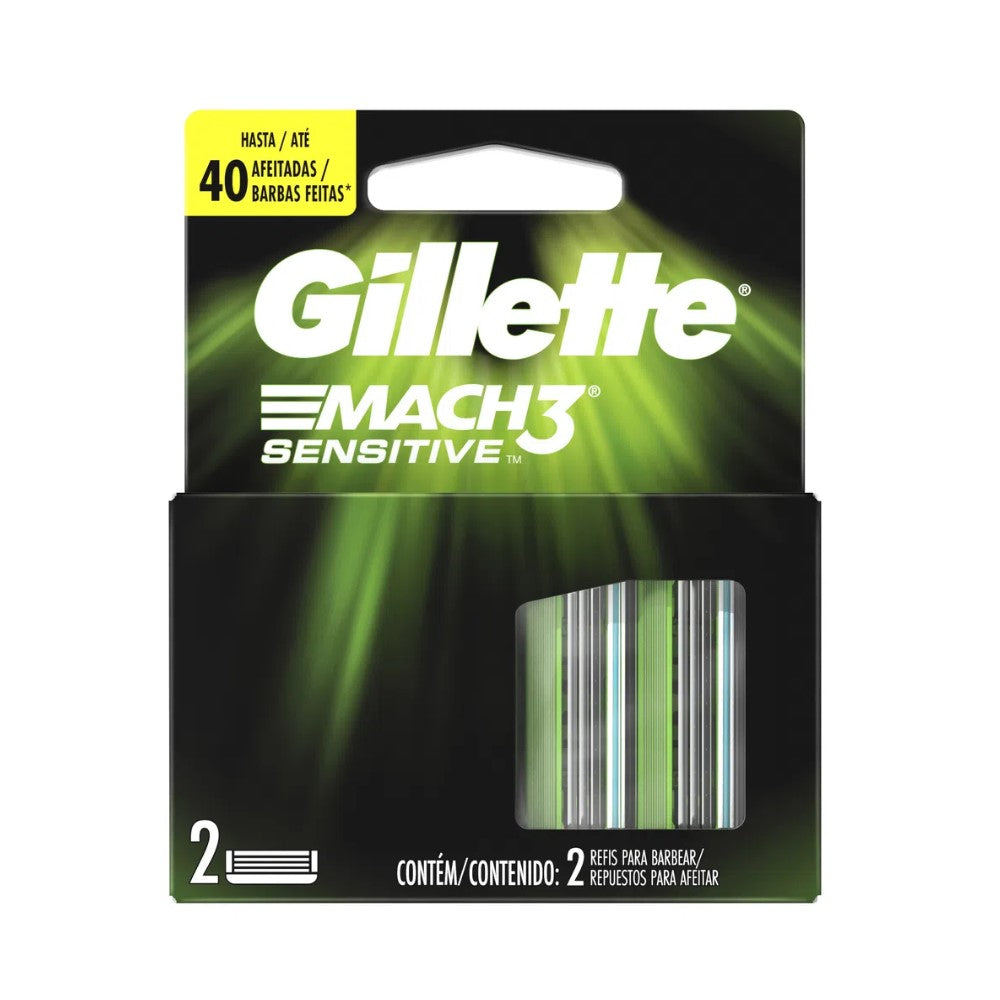Gillette Cartucho 2 Und Afeitadora Mach3 Sensitive