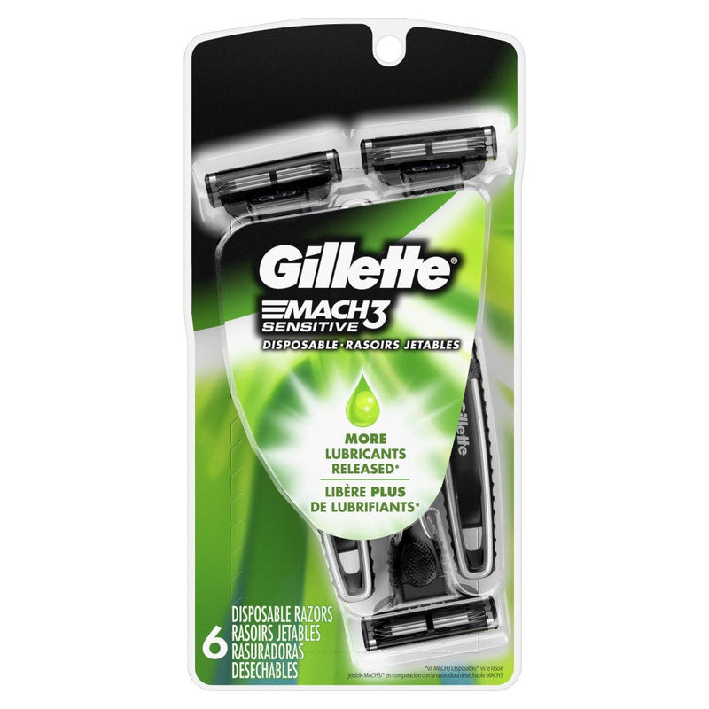 Gillette Mach 3 Sensitive 6 Unidades More Lubricants Released