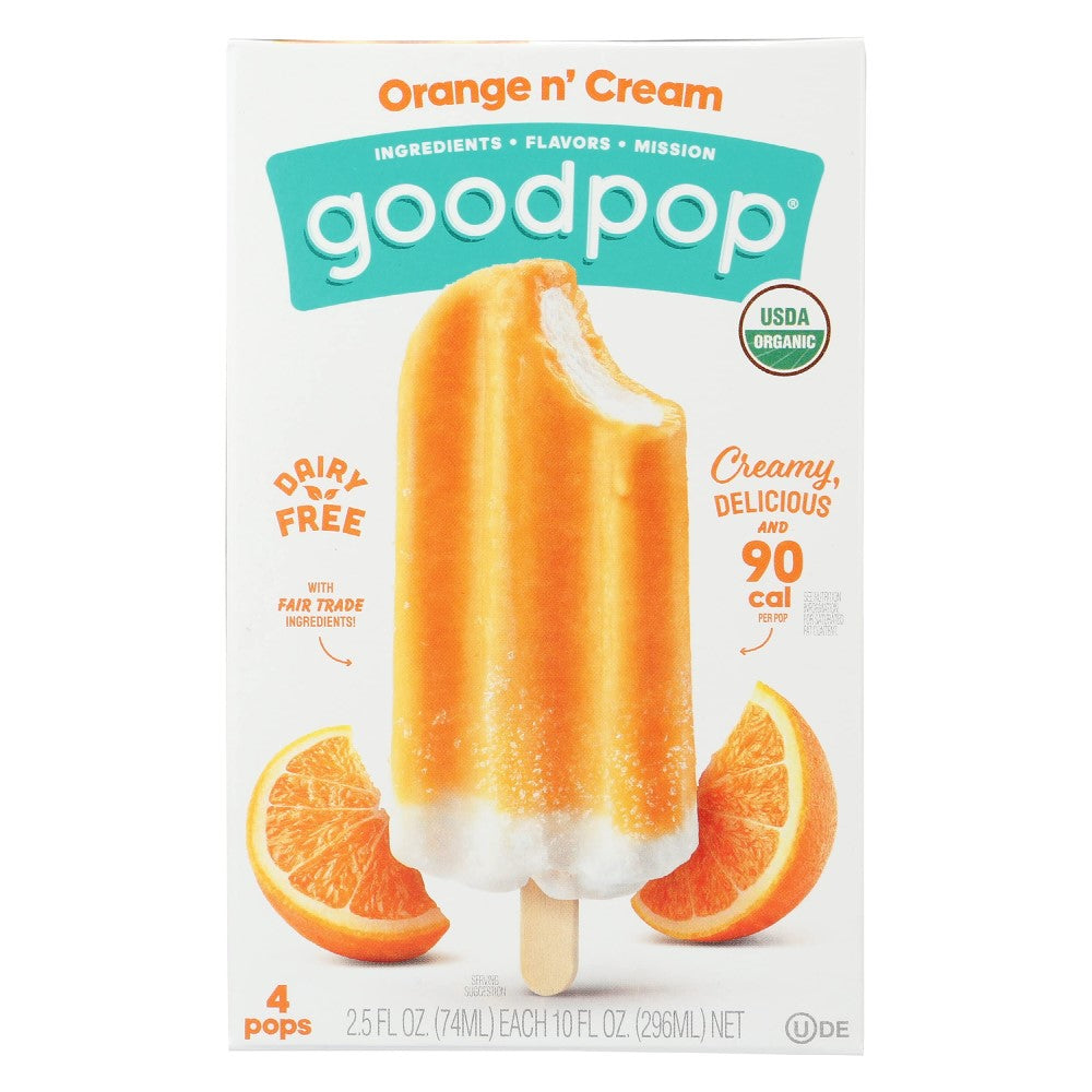 Helado Goodpop 90 Calorias Orange N' Cream 4und 296ml