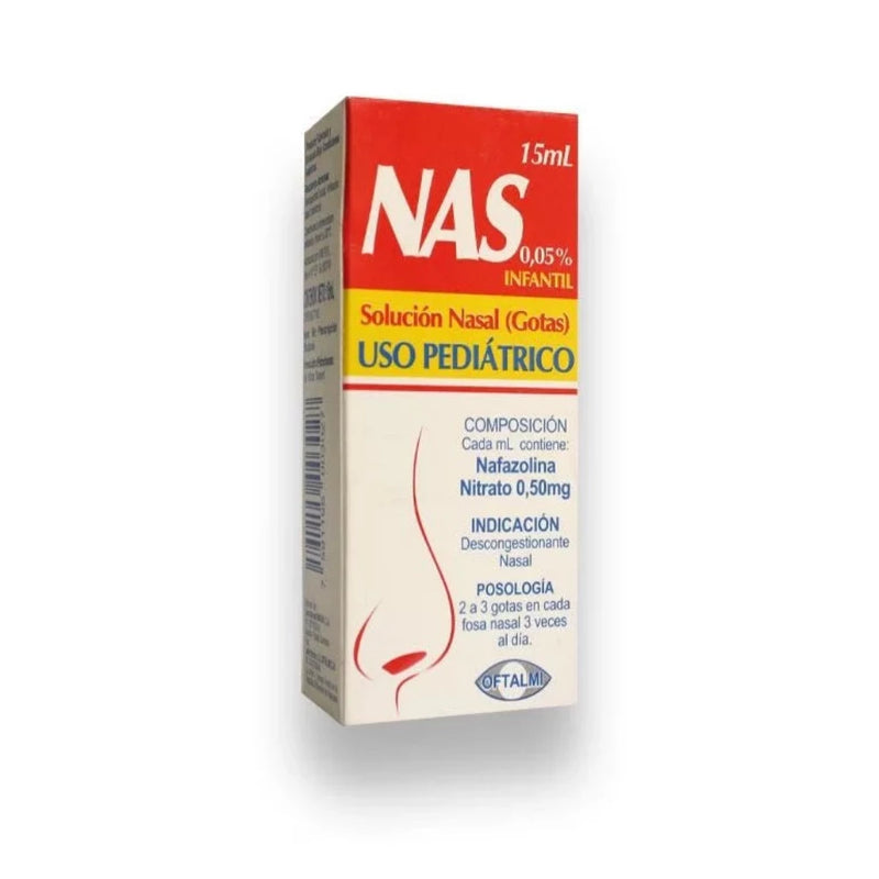 Gotas Nas Pediatrico Nasal Nafazolina Nitrato 0,05% 15ml