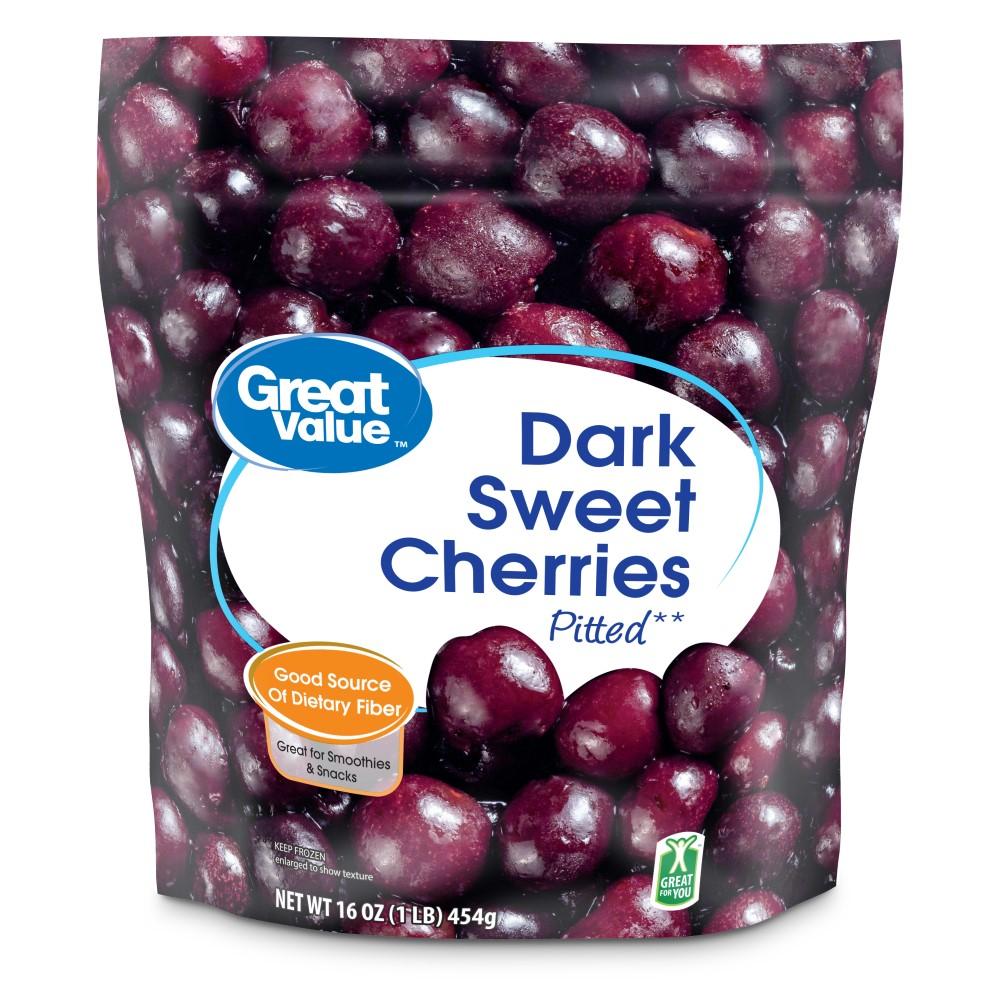 Cerezas Great Value Dark Sweet Cherries 454 gr