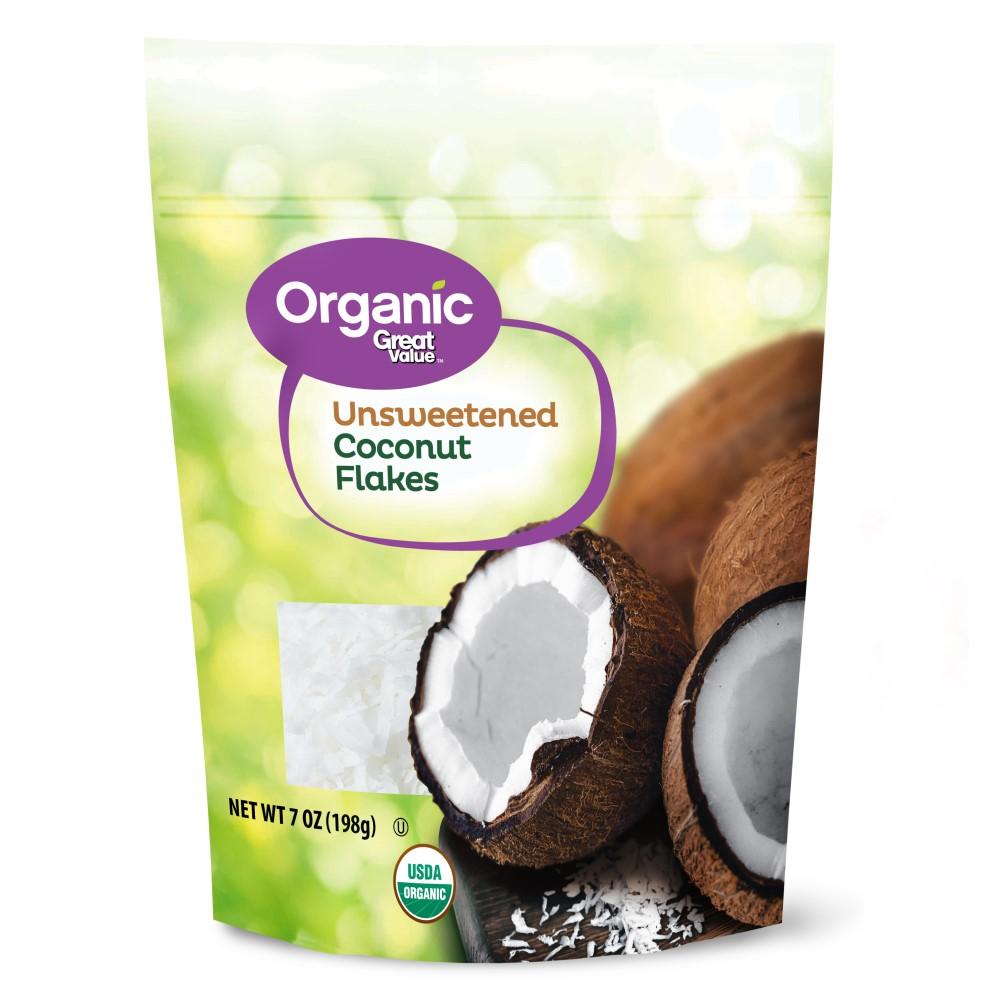 Great Value Coconut Flakes Organic Unsweetened 198gr