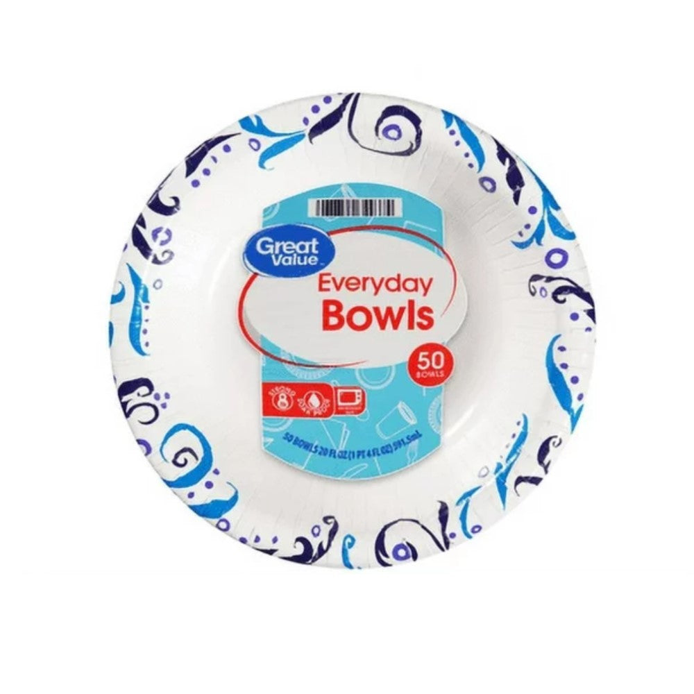 Bowls Desechable Great Value 50 Und 591ml