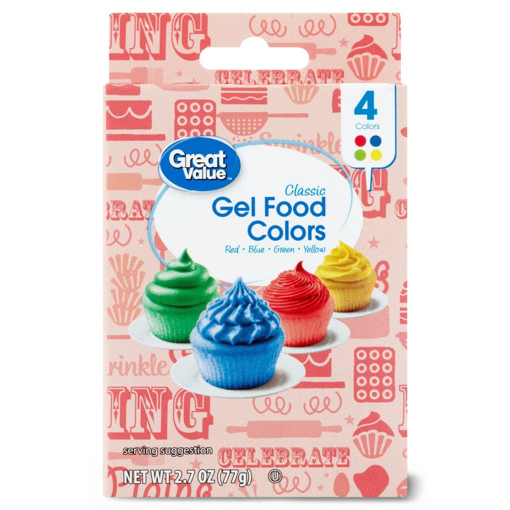 Great Value Classic Gel Food Assorted Colors 77gr