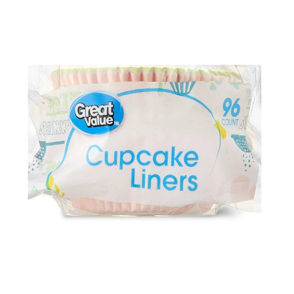 Great Value Cupcake Liners Pink Yellow 96und