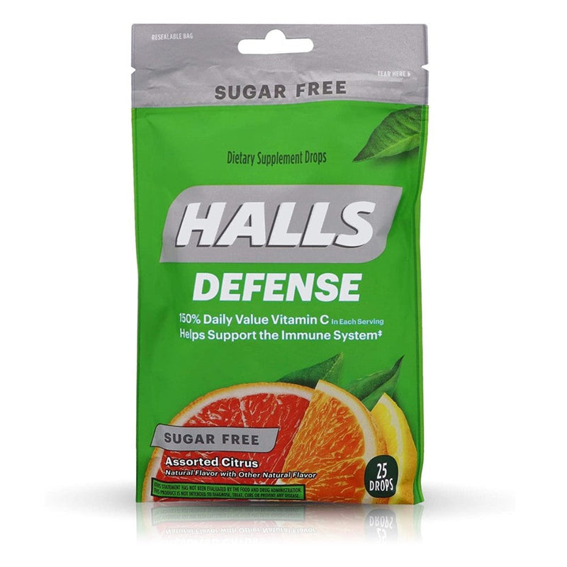 Halls Defense Sugar Free caramelos Assorted Citrus 25und