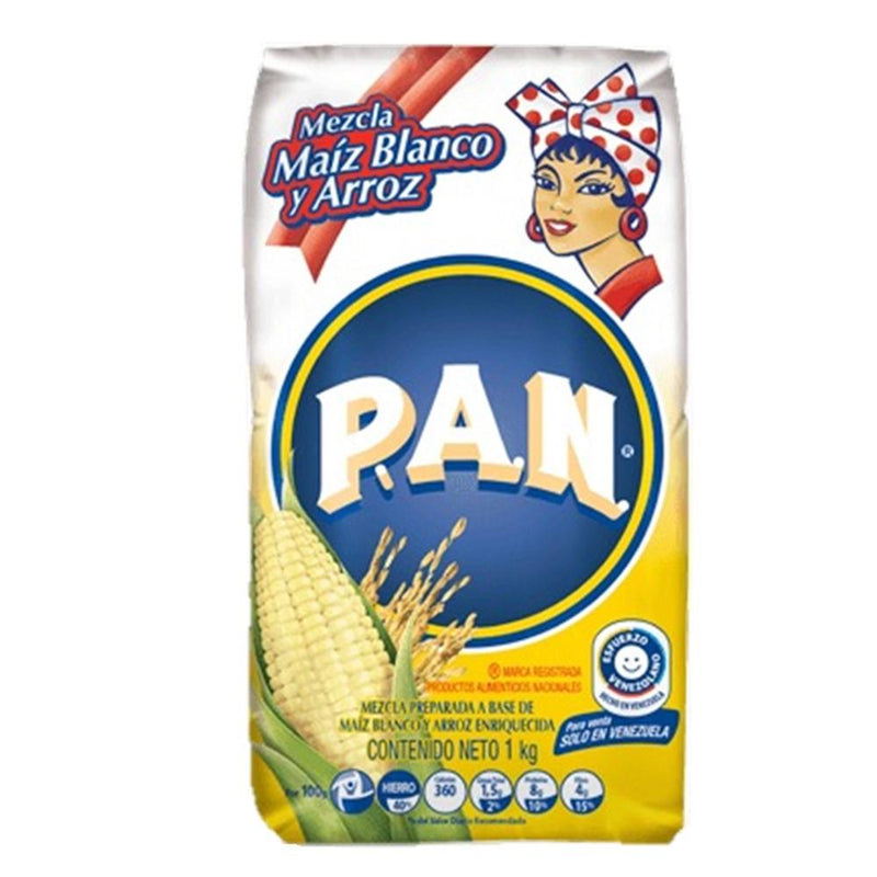Harina de Maiz Blanco y Arroz PAN 1Kg