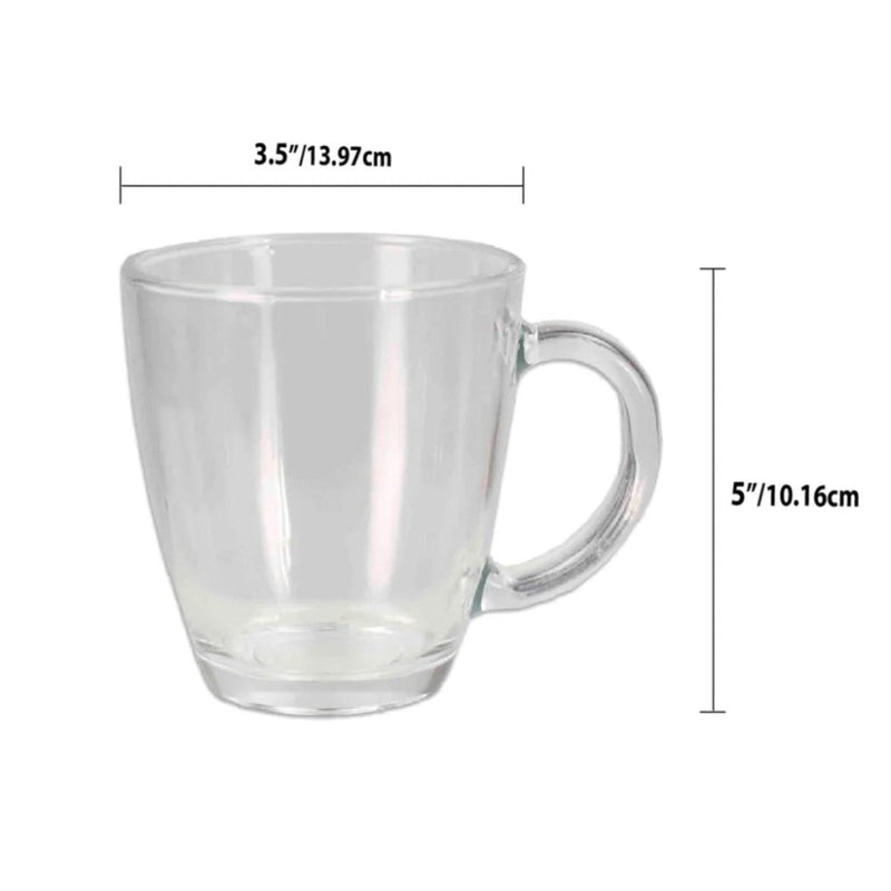 Mug para Cafe Home Basics Cristal Transparente 355ml no