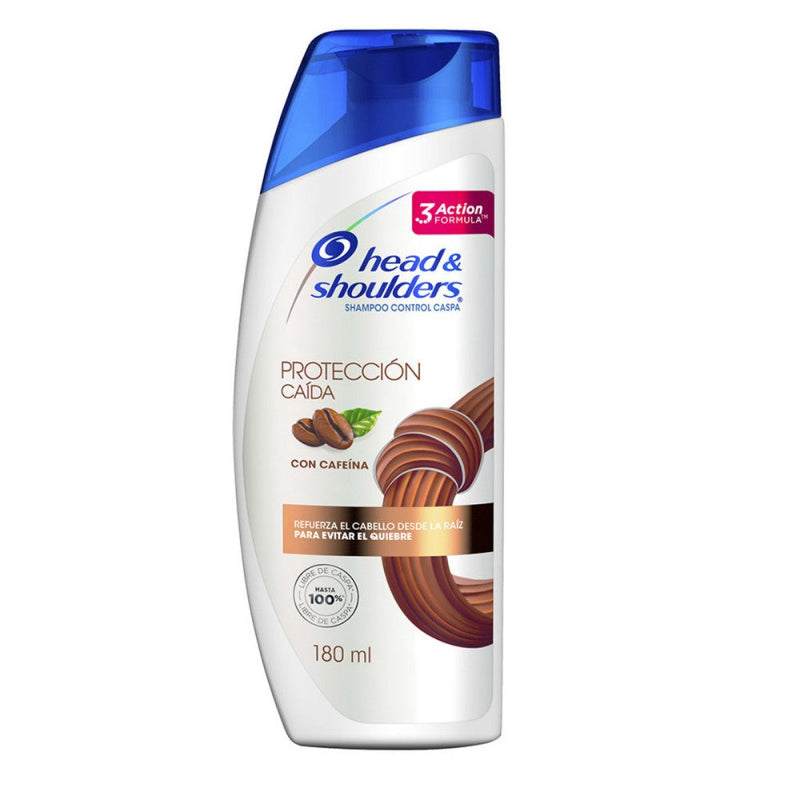 Shampoo Head & Shoulders Control Caspa Protección Caída Con Cafeina 180ml