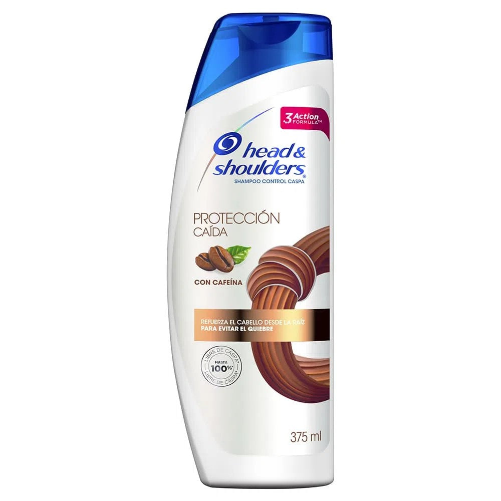 Shampoo Head & Shoulders Control Caspa Protección Caída Con Cafeina 375ml