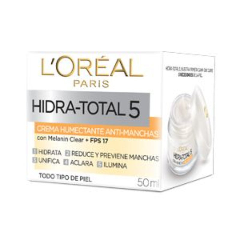 Crema Hidratante Loreal Hidra Total 5 Dia Humectante  FPS17  50ml