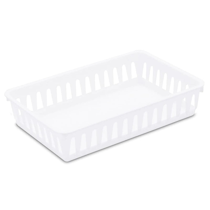 Organizador Sterilite Storage Basket De Plastico Blanco Small 24.8cm x 16.2cm x 5.4cm