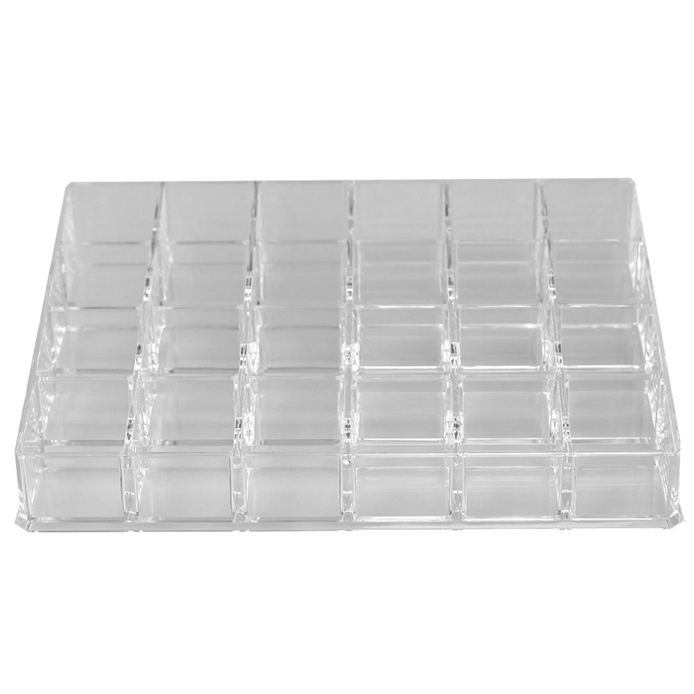 Organizador De Cosmeticos De Plastico Transparente 24Compartimientos 24.13 x 17.1