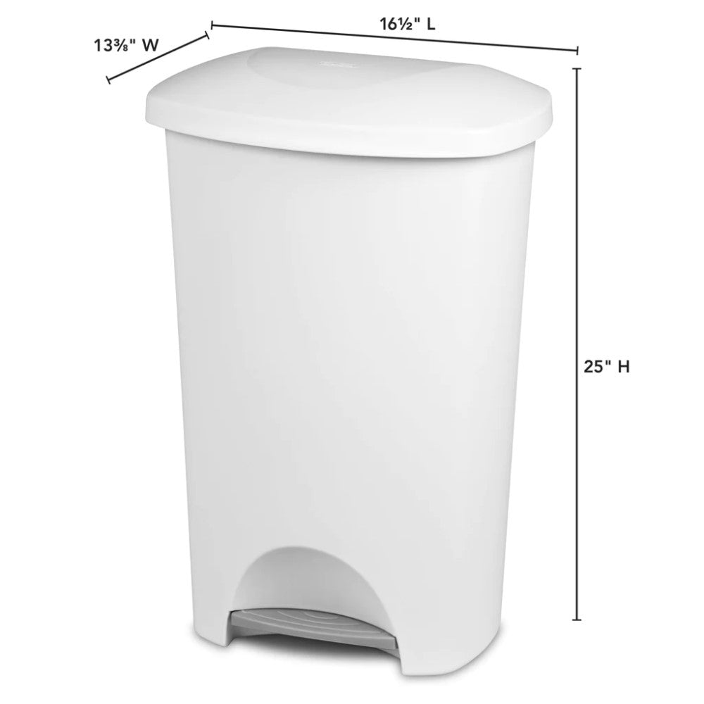 Papelera Sterilite Step-On Waste Basket 42L y Bolsa de 13 Galones