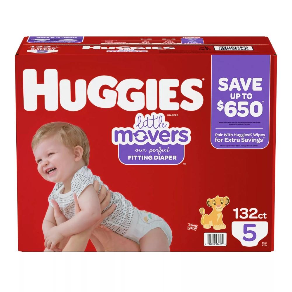 Pañales Huggies Little Movers Talla 5 132 Und