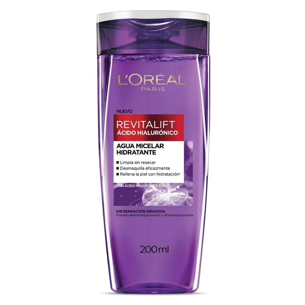 Agua Micelar L'Oreal Revitalift Acido con Hialuronico 200ml