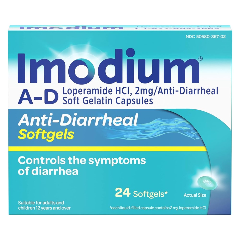 Anti-Diarrheal Imodium A-d Loperamide HCI,2mg Softgels 24und